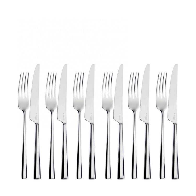 12 Piece Duetto Dessert Cutlery Set - Nick Munro