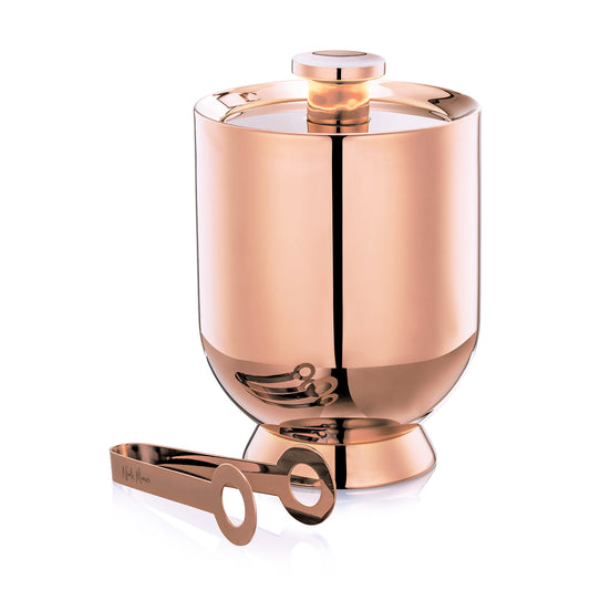 Trombone Ice Bucket & Tongs Rose Gold - Nick Munro