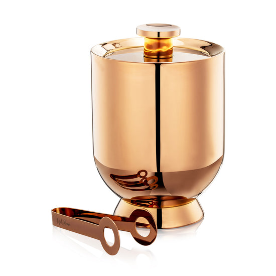 Trombone Ice Bucket & Tongs Copper - Nick Munro