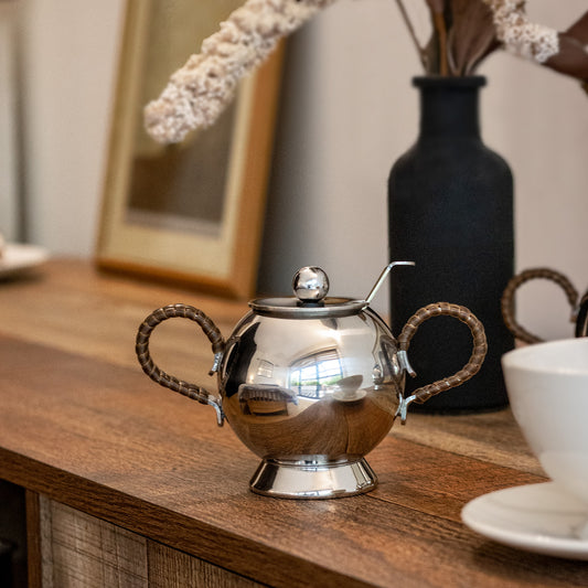 Spheres Sugar Bowl Wicker Handle - Nick Munro